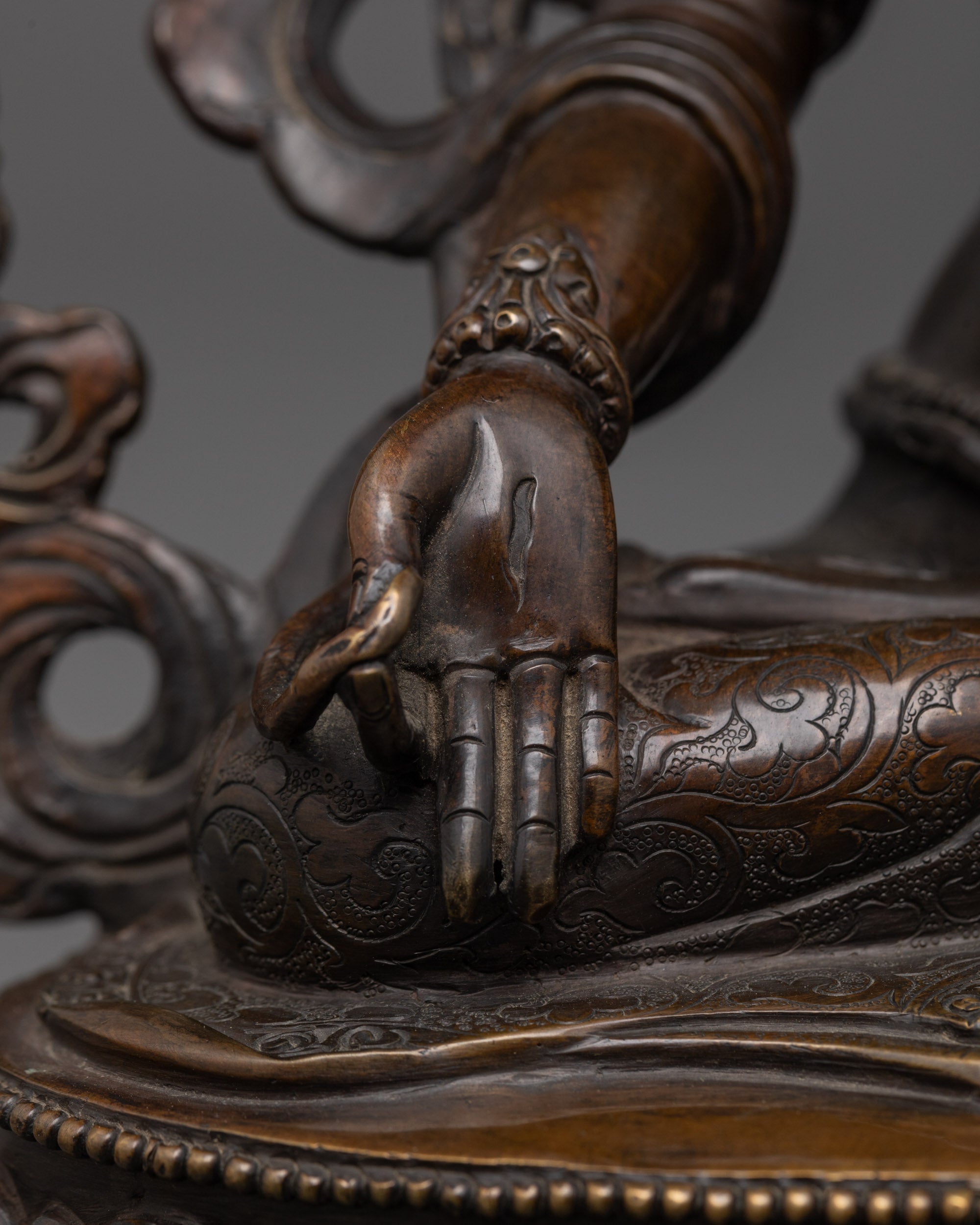 Oxidized Copper White Tara Statue | Himalayan Artwork