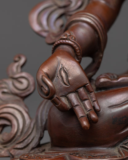 Traditional White Tara Sculpture | Oxidized Tibetan Statue