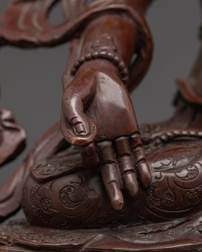 Hand-carved White Tara Statue | Tibetan Buddhist Artwork