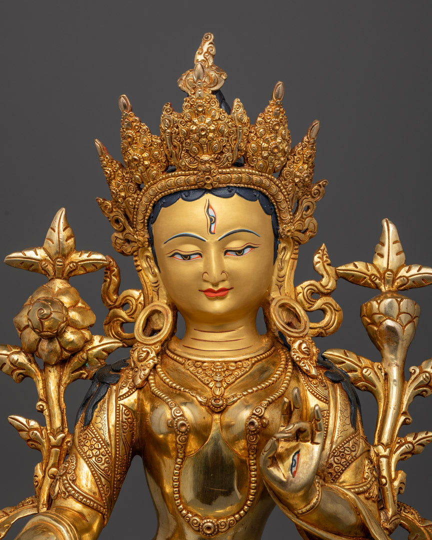 Statue For White Tara Mantra | Himalayan Sacred Art