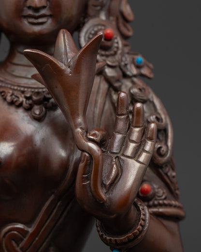 Female Buddha White Tara Statue for Shrine and Altar
