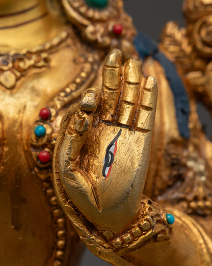 Premium White Tara Statue | Nepali Buddhist Art