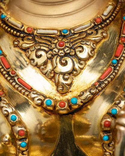 Majestic White Tara Sculpture | Tibetan Buddhist Healing Deity