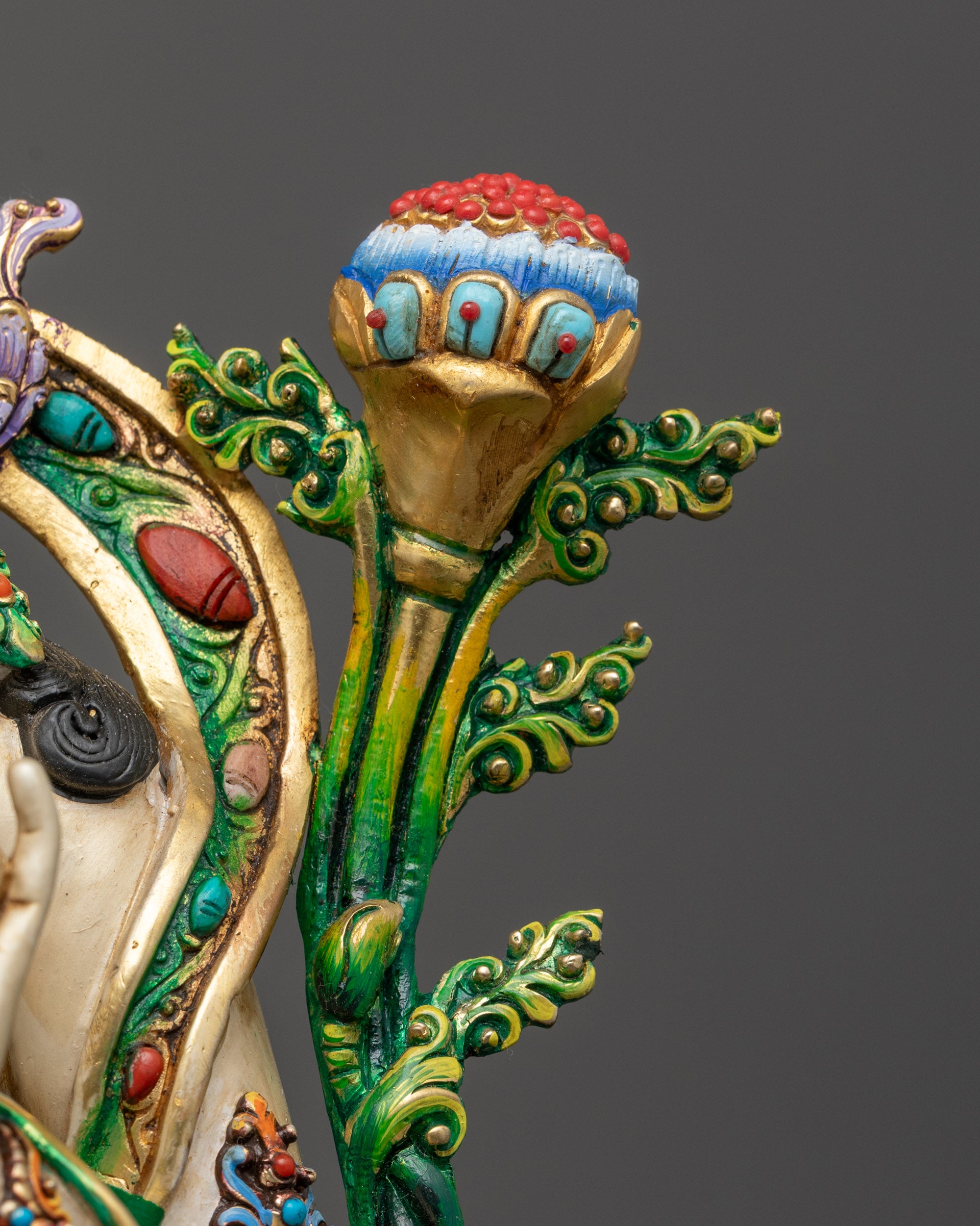 White Tara Statue from Nepal | Handmade Vajrayana Goddess