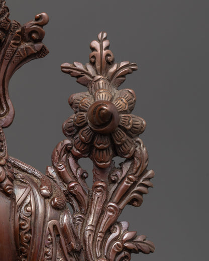Hand-carved White Tara Statue | long Life Deity Mother Drolma