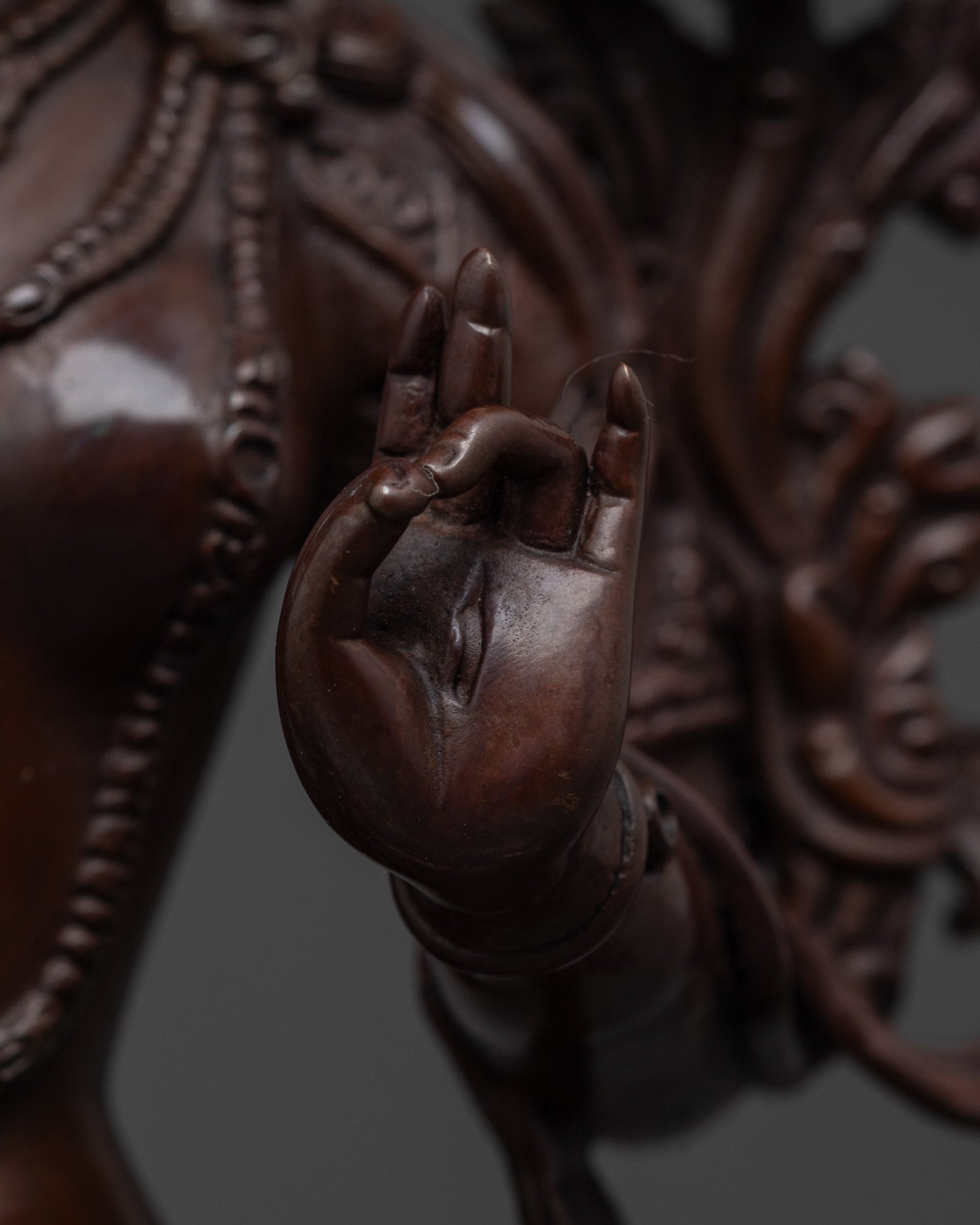 Precision-Crafted White Tara Statue | Oxidized Copper Elegance
