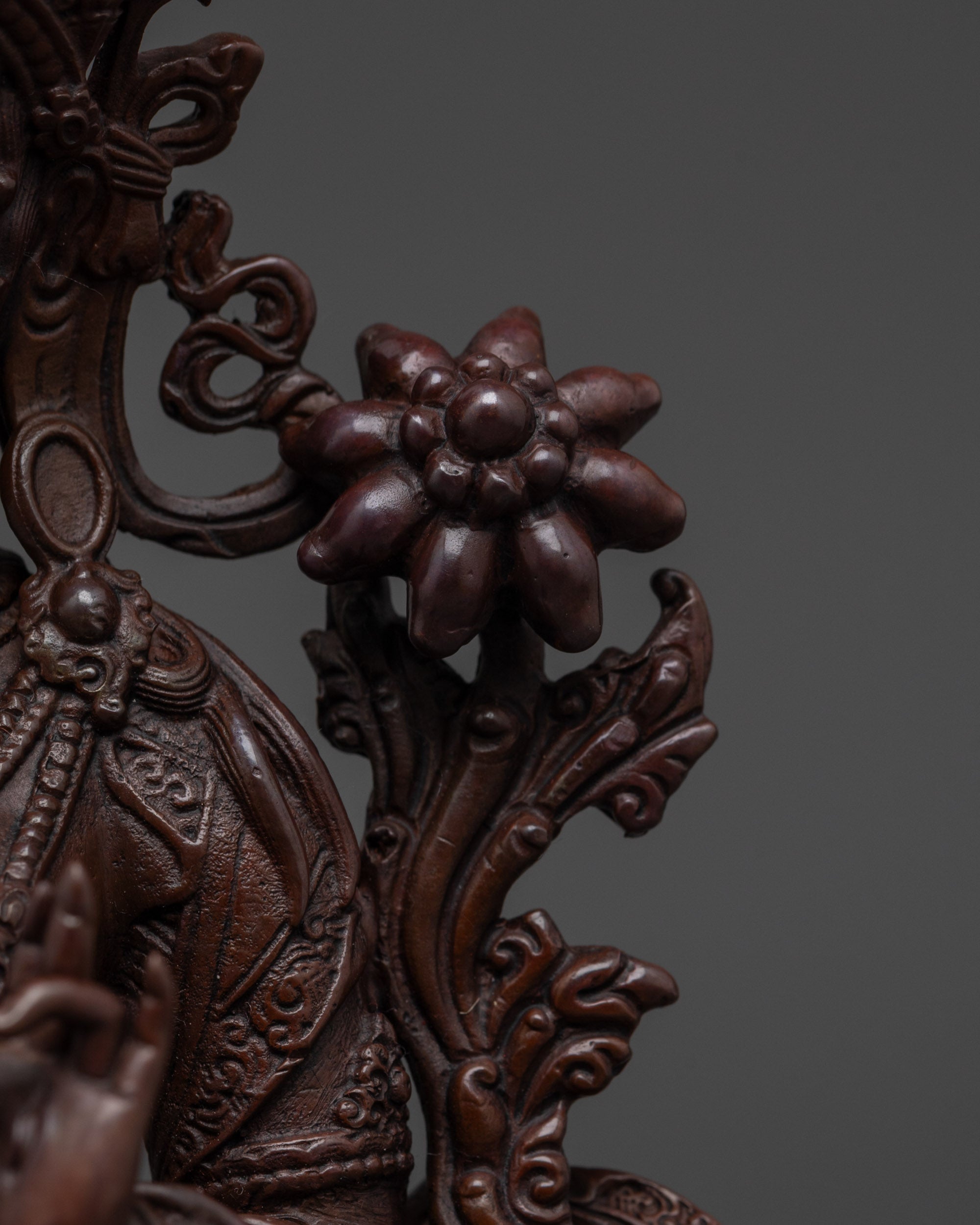 Precision-Crafted White Tara Statue | Oxidized Copper Elegance