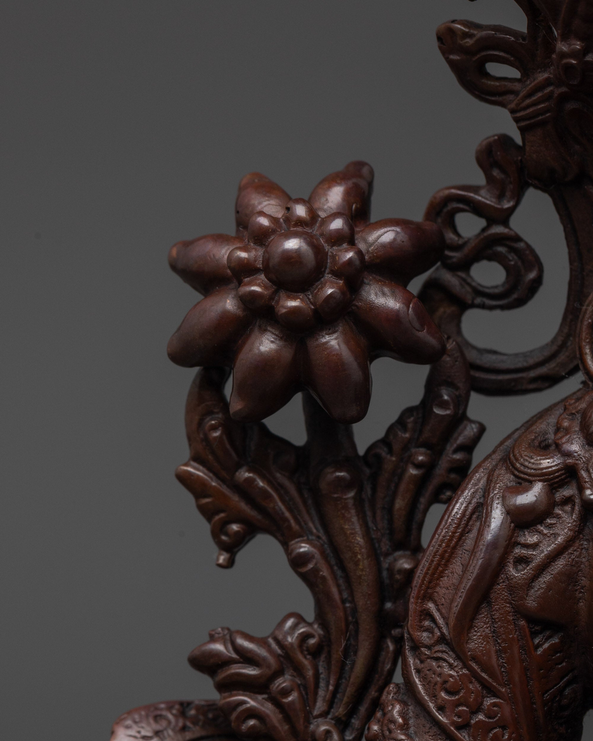Precision-Crafted White Tara Statue | Oxidized Copper Elegance
