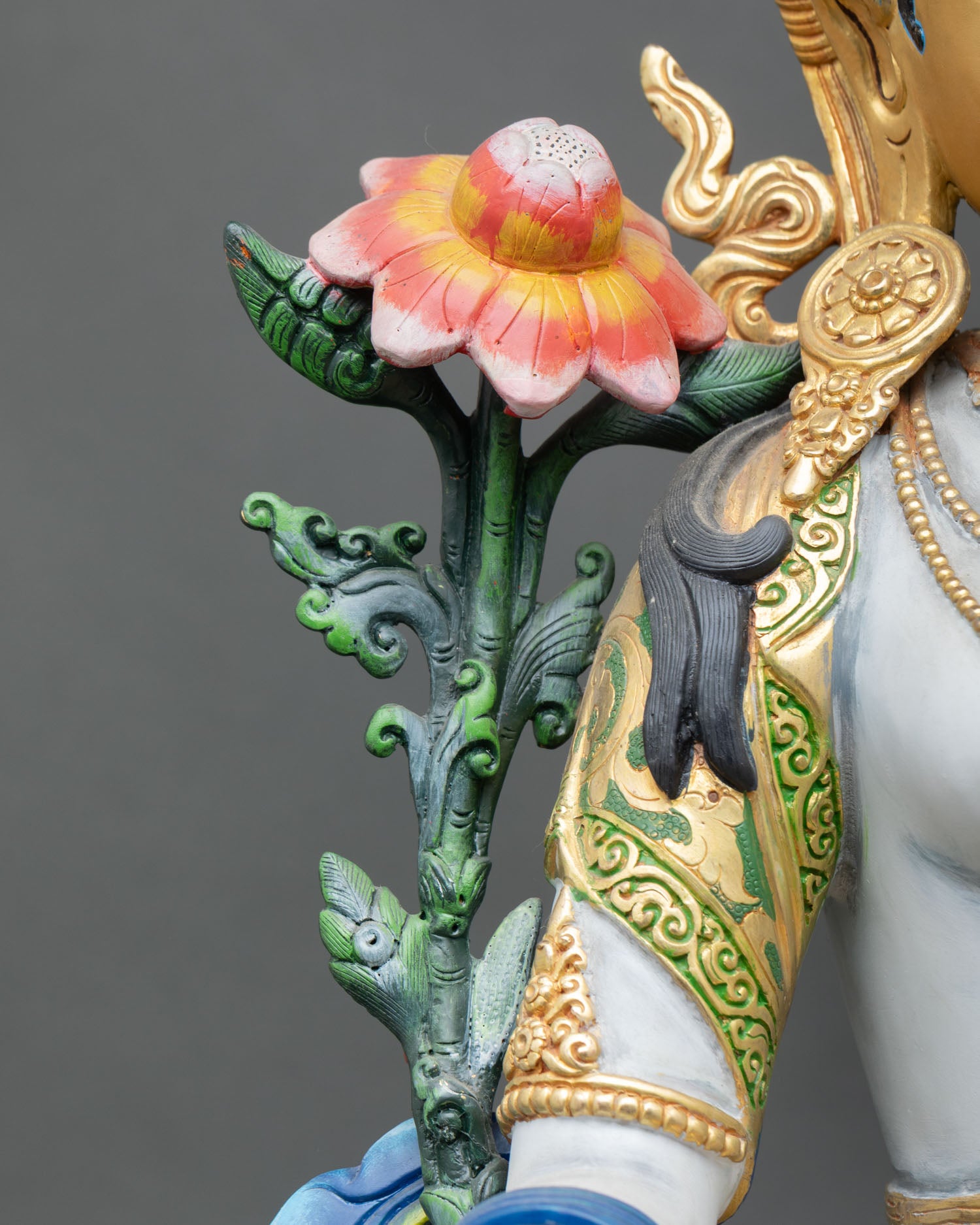 Seven-Eyed White Tara Statue – Longevity & Protection
