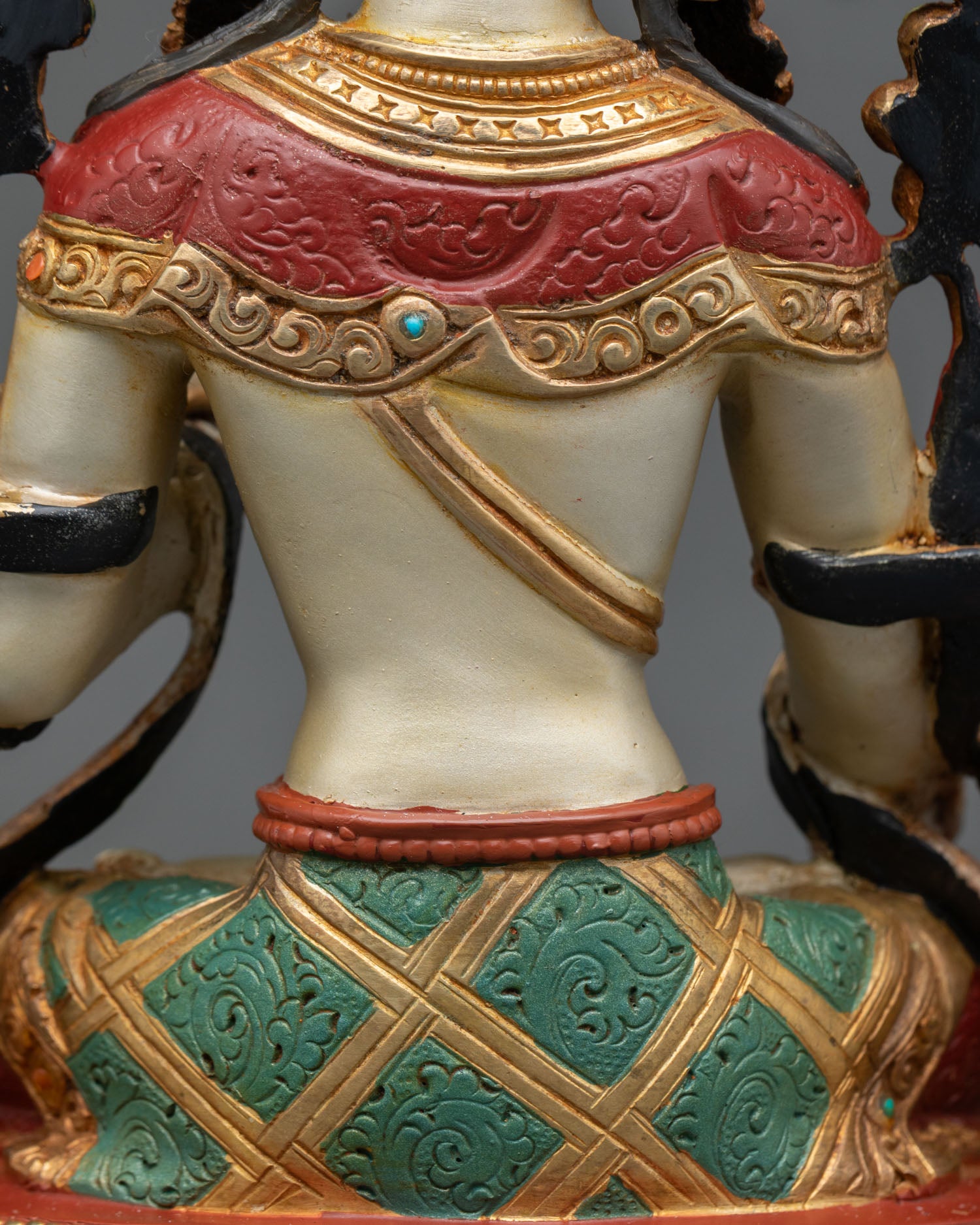 9 Inch Hand-Painted White Tara Statue | Seven-Eyed Female Buddha
