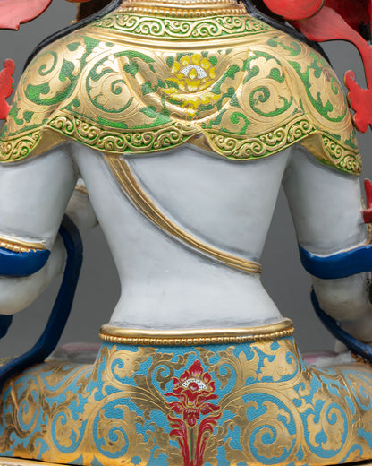 Seven-Eyed White Tara Statue – Longevity & Protection