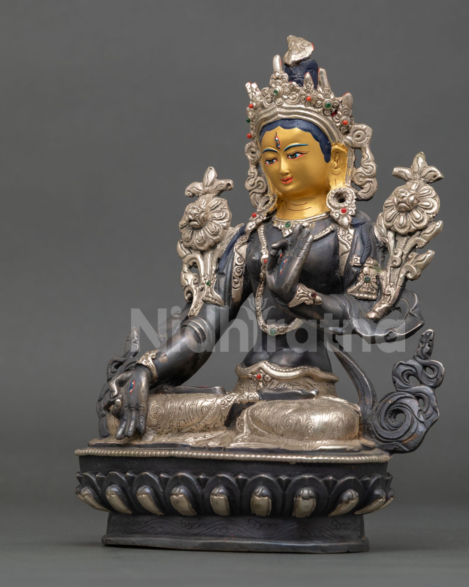 White Tara Statue | Traditional Nepalese Spiritual Artwork