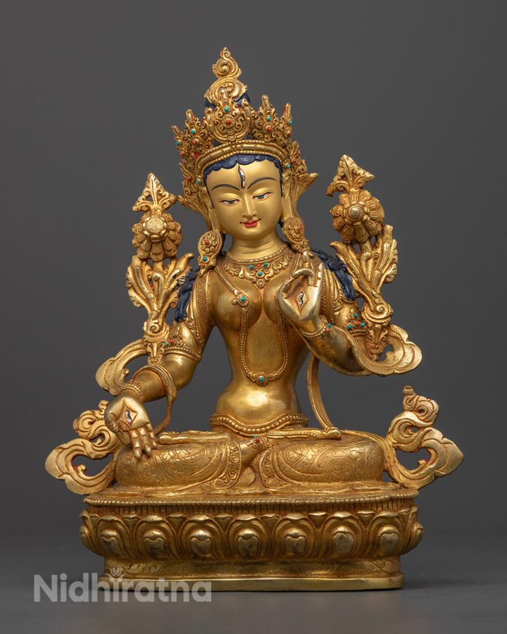 Buddhist White Tara Statue: Handcrafted Art from Nepal