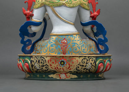 Seven-Eyed White Tara Statue – Longevity & Protection