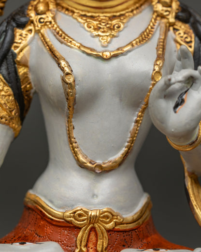 White Tara Statue | Sacred Buddhist Art for Peace and Healing