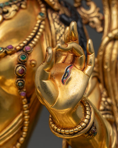 Buddhist White Tara Statue – Seven-Eyed Goddess of Longevity
