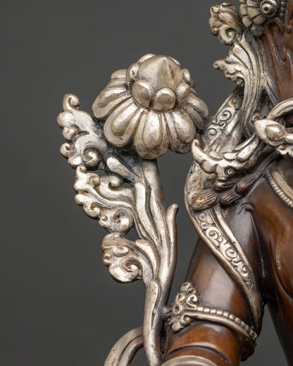 Oxidized Copper White Tara Statue | Elevate Your Meditation Practices