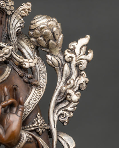 Oxidized Copper White Tara Statue | Elevate Your Meditation Practices