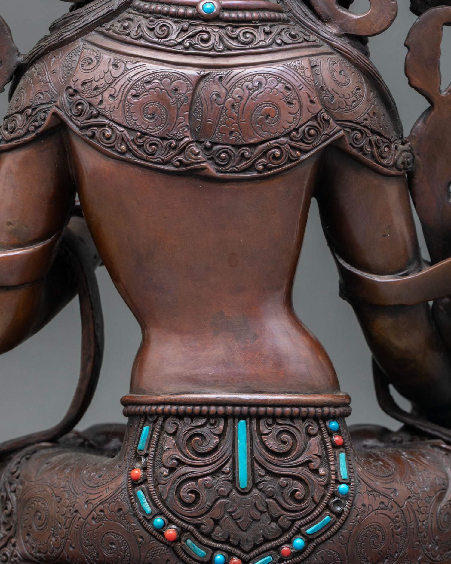 White Tara Statue | Oxidized Copper Tibetan Buddhist Deity