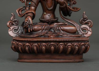 Oxidized White Tara Statue | Mother of Compassion and Long Life