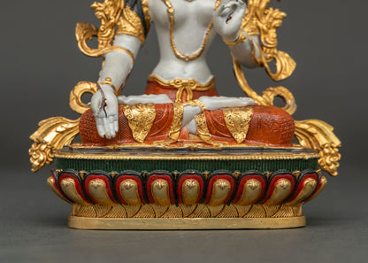White Tara Statue | Sacred Buddhist Art for Peace and Healing