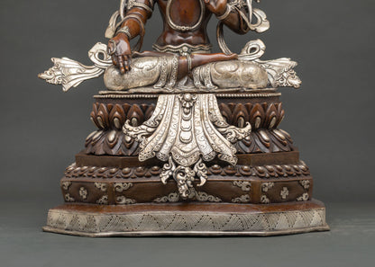 Oxidized Copper White Tara Statue | Elevate Your Meditation Practices