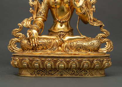 Buddhist White Tara Statue – Seven-Eyed Goddess of Longevity