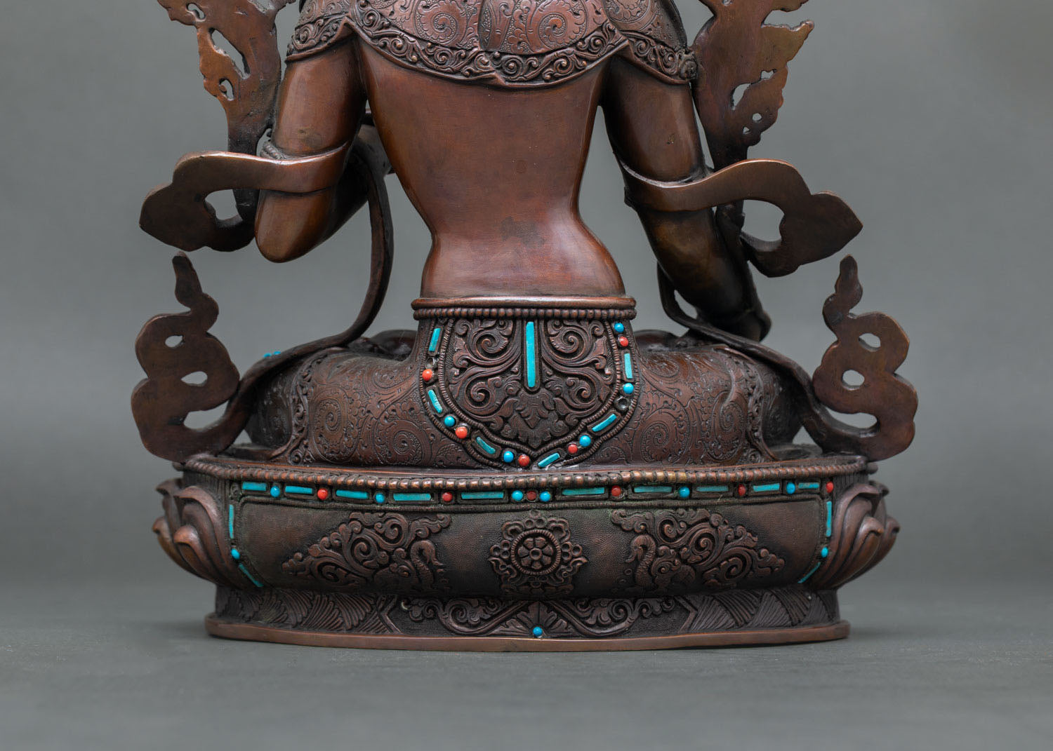 White Tara Statue | Oxidized Copper Tibetan Buddhist Deity