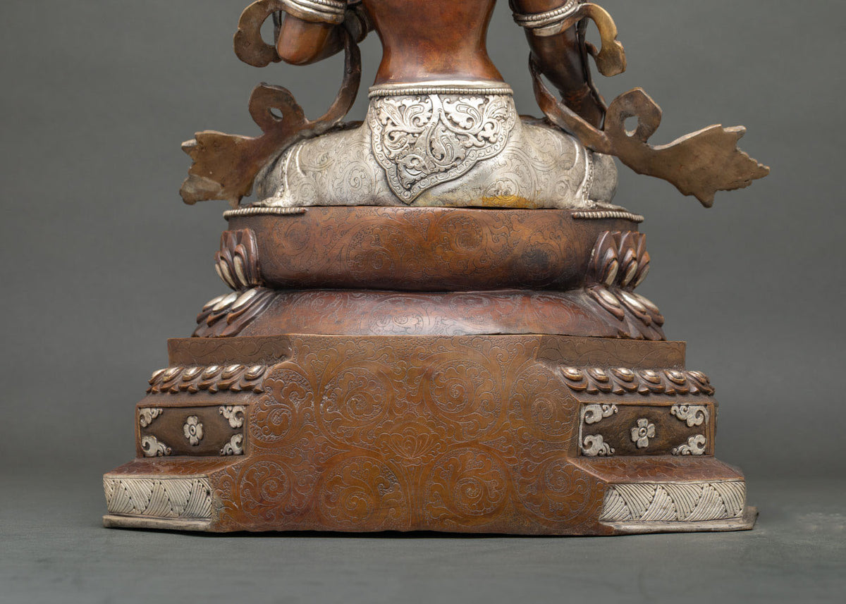 Oxidized Copper White Tara Statue | Elevate Your Meditation Practices