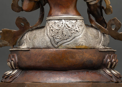 Oxidized Copper White Tara Statue | Elevate Your Meditation Practices