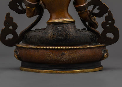 Oxidized White Tara Statue | Himalayan Buddhist Art