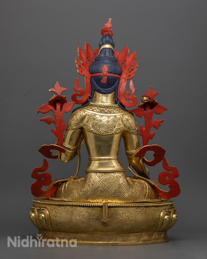 Handcrafted White Tara Statue from Nepal