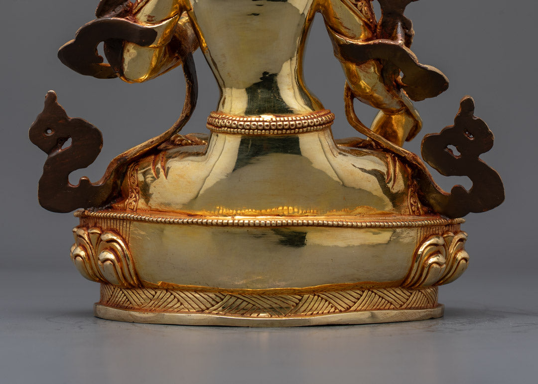 Buddhist Hand-carved White Tara Sculpture