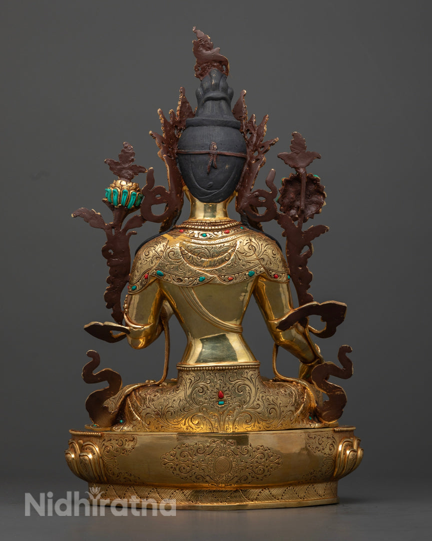 Discover Tranquility: White Tara Statue Artwork Collection