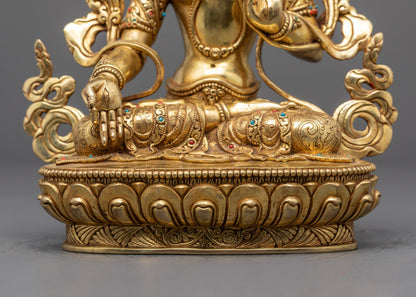 Healing White Tara Statue | Handcrafted Spiritual