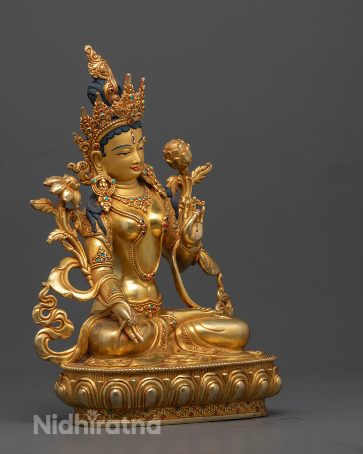 Buddhist Statue of White Tara | Himalayan Fine Art of Nepal