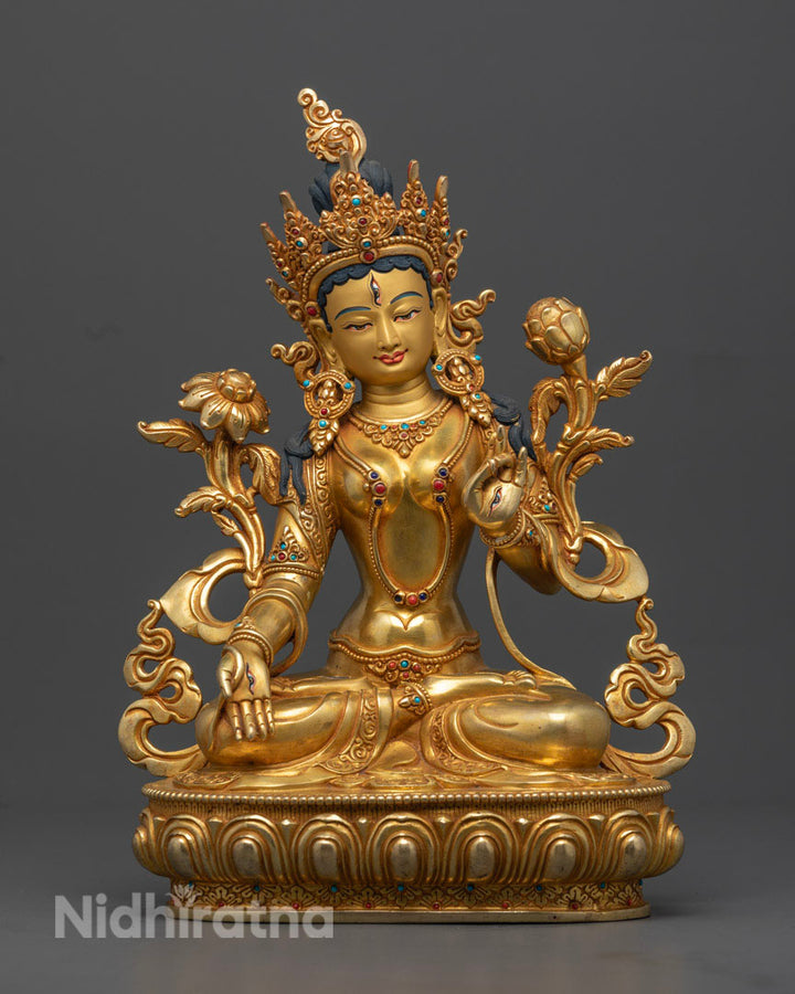 Buddhist Statue of White Tara | Himalayan Fine Art of Nepal