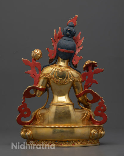 Buddhist Statue of White Tara | Himalayan Fine Art of Nepal