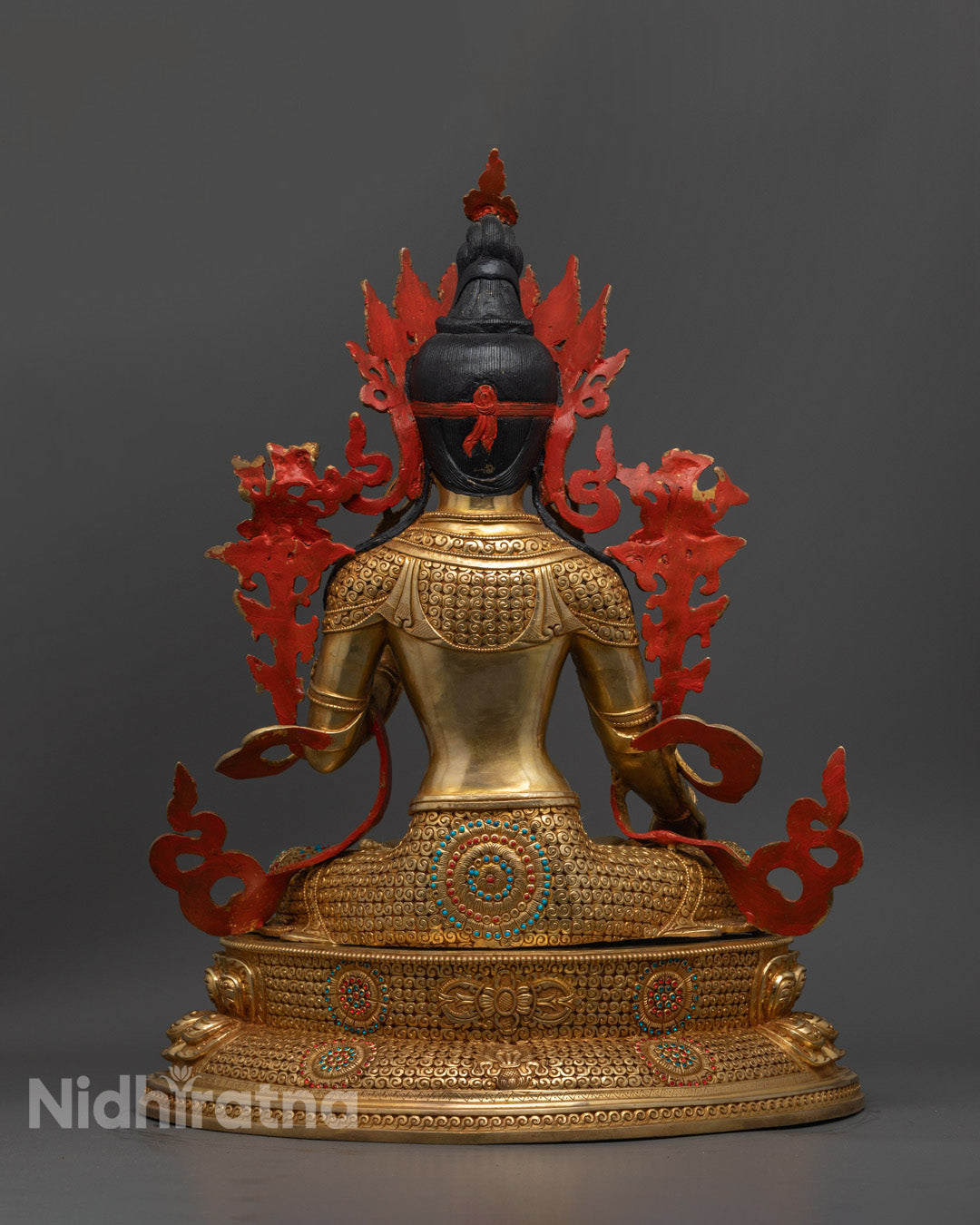 White Tara Statue | Nepali Handcrafted 24K Gold Copper
