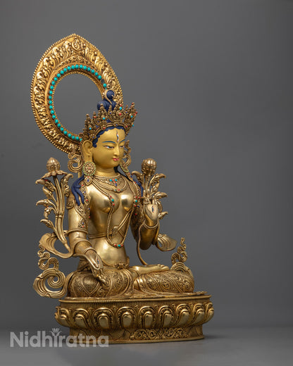 White Tara | Enlightened Feminine Buddha Statue