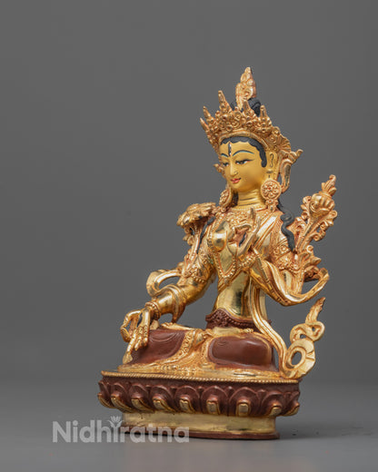 Sacred Goddess White Tara Statue | Seven-Eyed Mother of Mercy