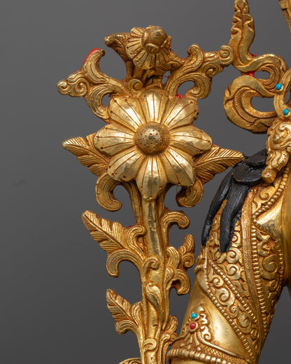 White Tara Statue | Nepali Handcrafted 24K Gold Copper