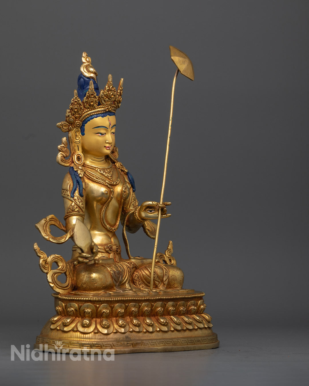 White Tara Dukar statue made using traditional lost wax method showcasing intricate craftsmanship and spiritual symbolism