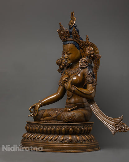 Saptalochana White Tara Statue | Rare Buddhist Art from Nepal