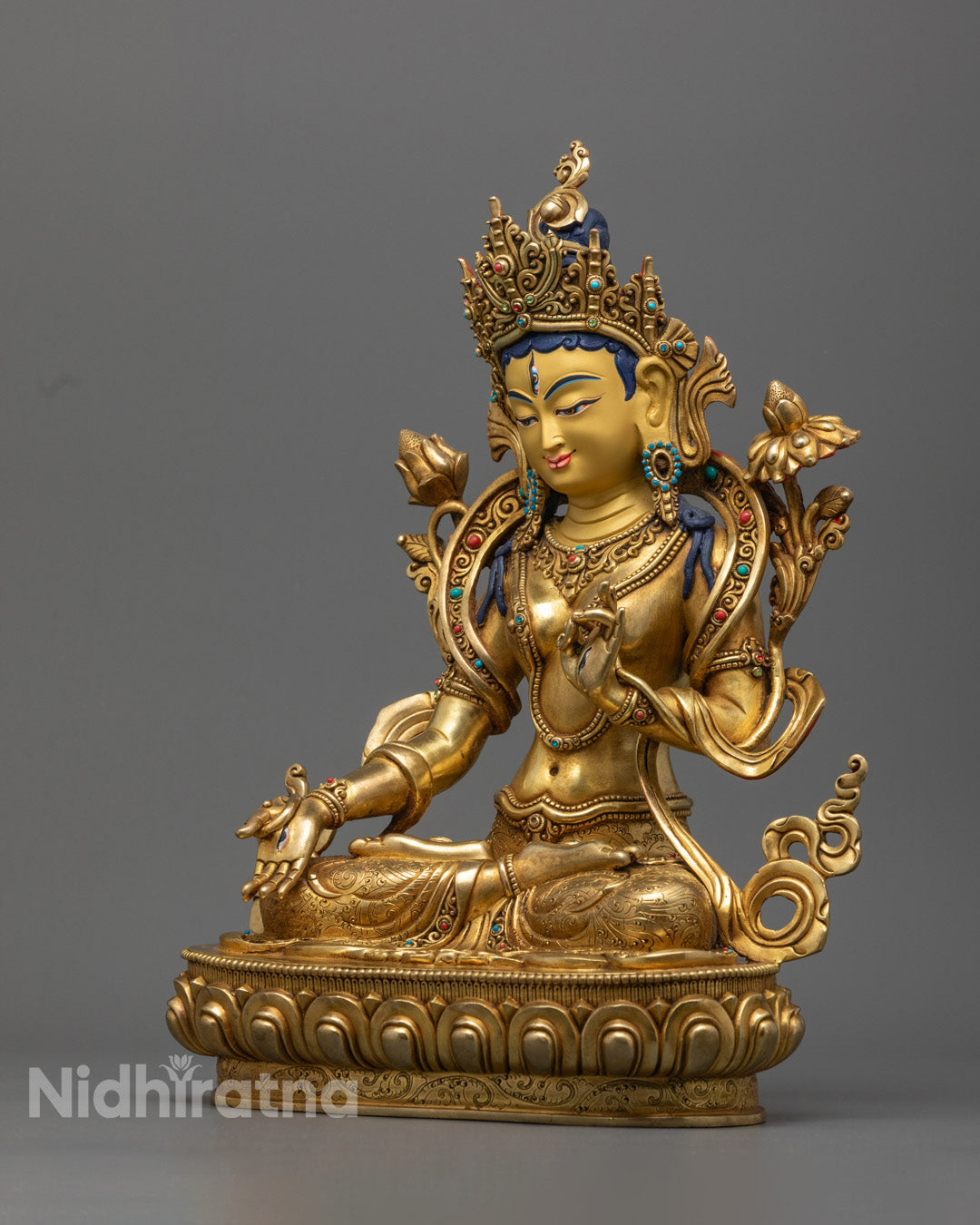  White Tara, the Buddhist goddess of healing, with seven eyes representing wisdom and her ability to see the suffering of all beings.