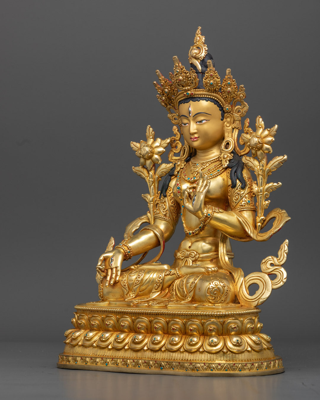 Buddhist White Tara Statue | Himalayan Sacred Art