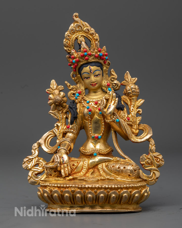 Buddhist White Tara Statue | Traditional Art of Nepal