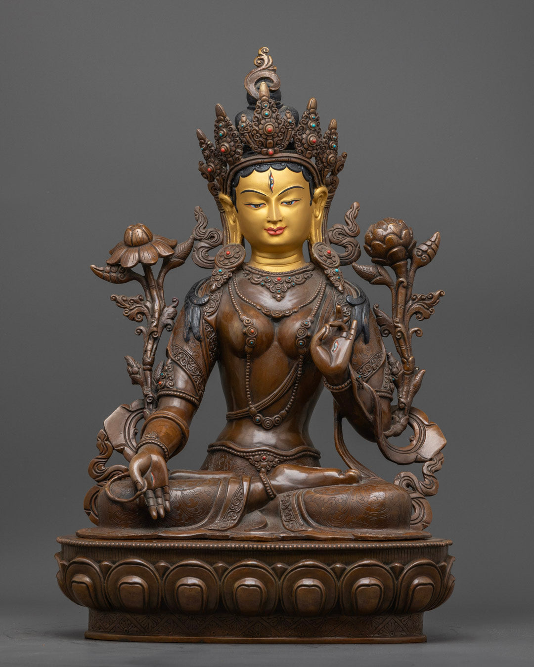 White Tara Statue | Himalayan Buddhist Art from Nepal