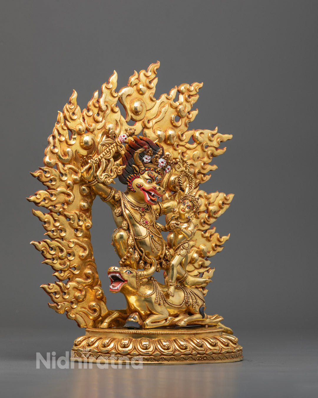 Heruka Yamantaka |  Handcarved Copper Statue