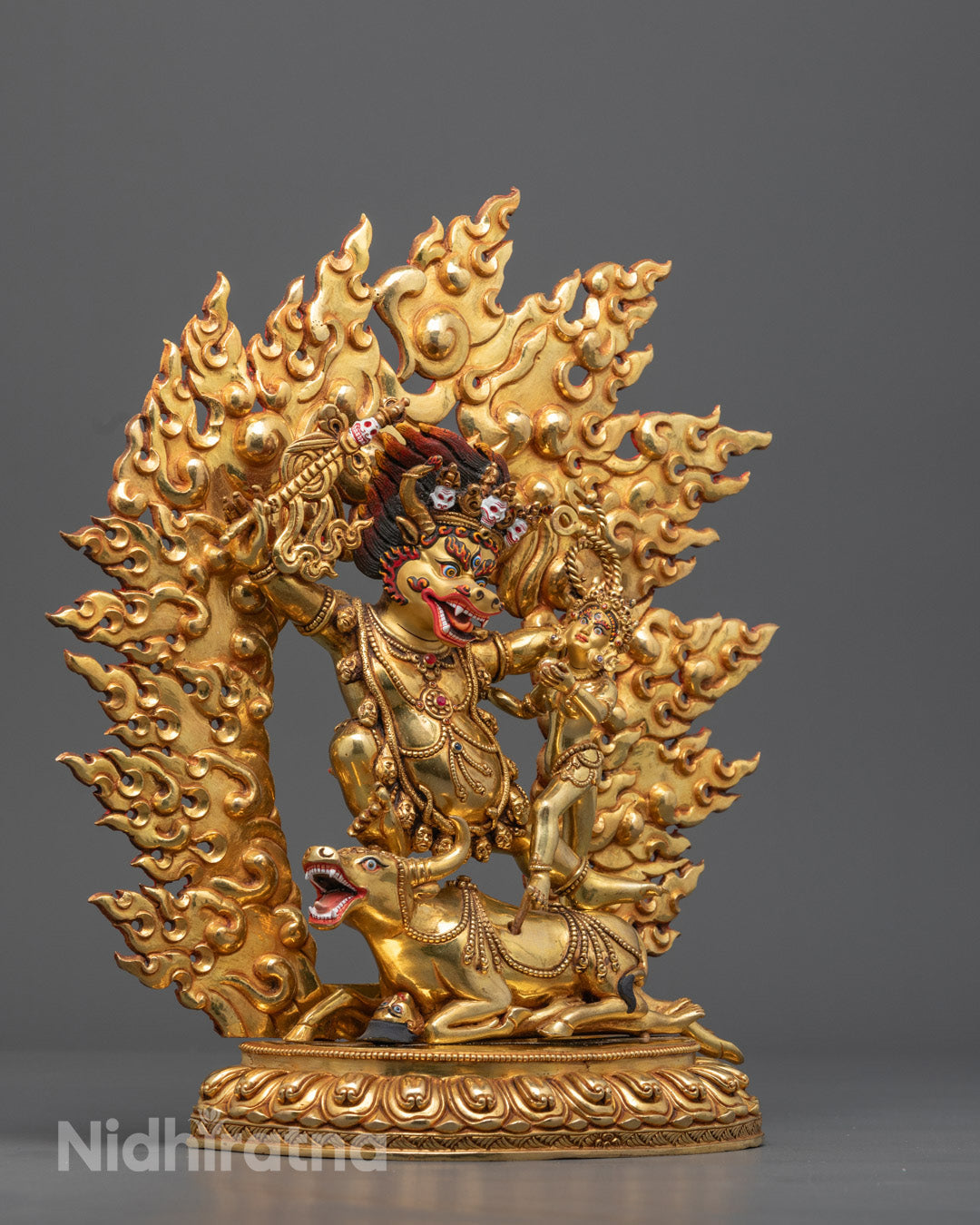 Heruka Yamantaka |  Handcarved Copper Statue